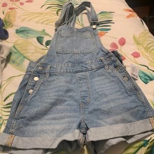 BDG jean shorts overalls